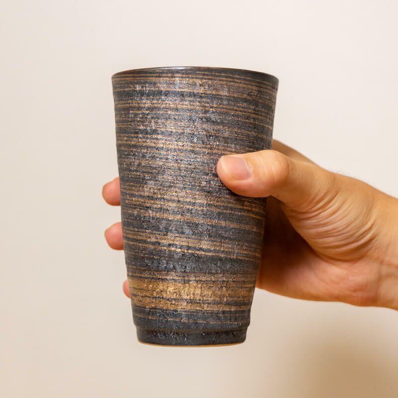 陶悦窯 結晶金銀彩 ペアカップ