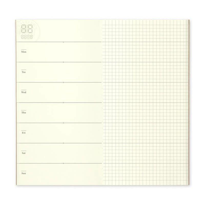 トラベラーズノート リフィル 週間フリー+メモ