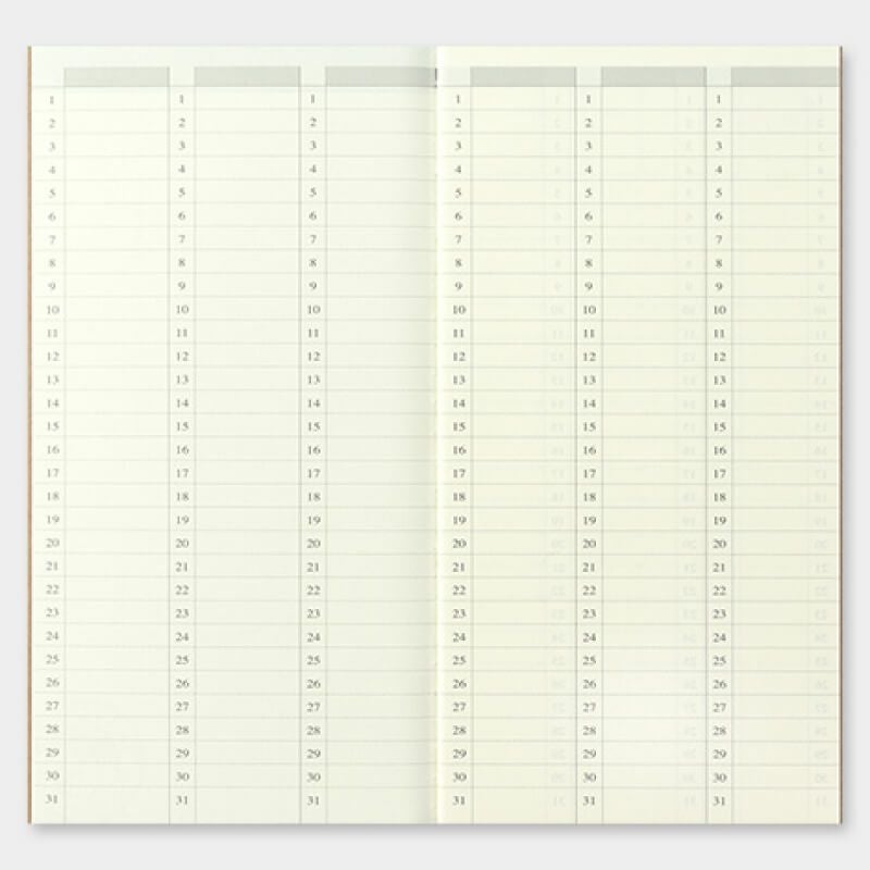 トラベラーズノート リフィル 週間フリー バーチカル