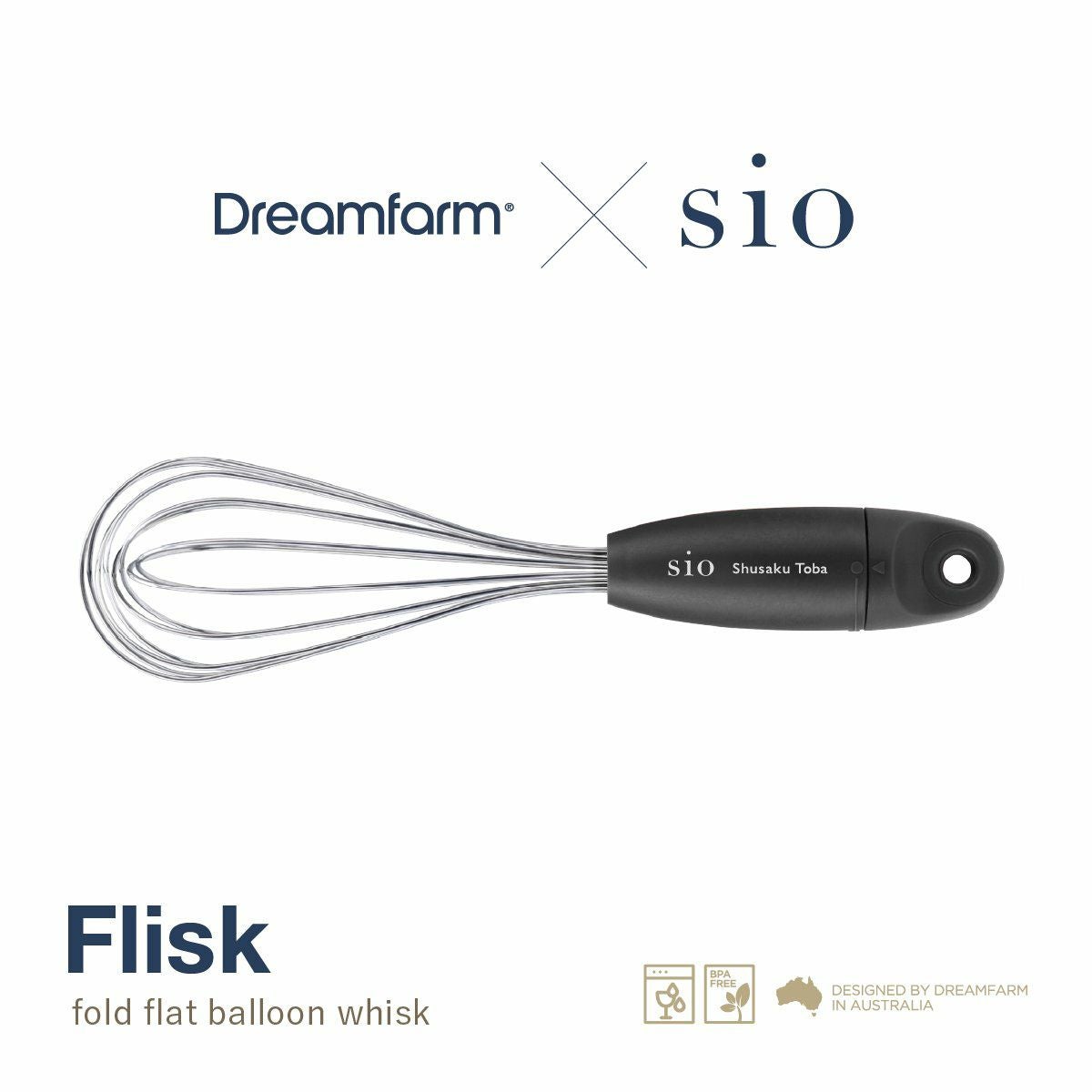 Dreamfarm(ドリームファーム)×鳥羽周作「Sio」 Flisk 泡だて器