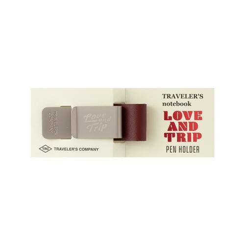 トラベラーズノート ペンホルダー LOVE AND TRIP レッド